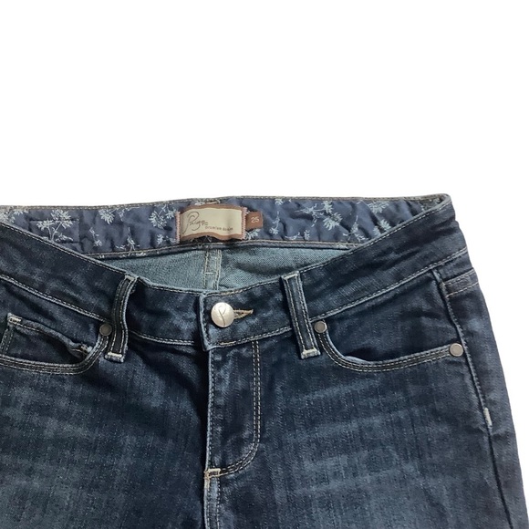 PAIGE Women's Peg Skinny Jeans - Dark Blue - Picture 4 of 9